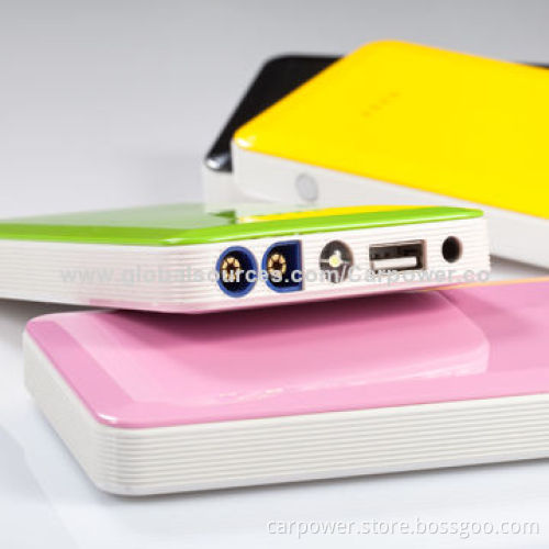 7,500mAh mini car jump start, 12V vehicle, fashionable color/design, fit for mobile, MP3/MP4 players